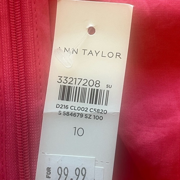 LAST CALL NWT Ann Taylor Barbie Pink Flutter Sleeve Maxi Dress Size 10 - Picture 3 of 11